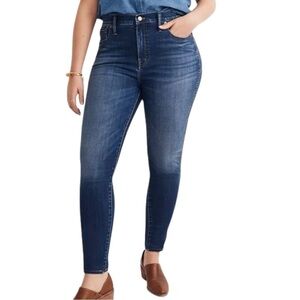 NWT MADEWELL 10” high rise skinny blue jeans !